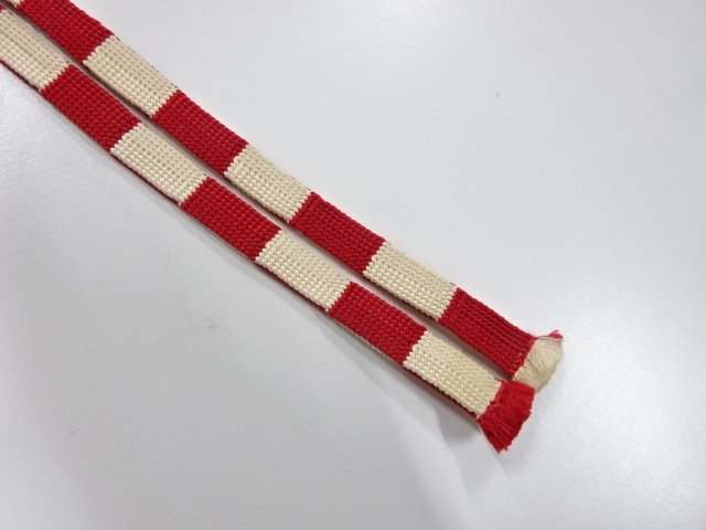  アンティーク　正絹　帯留め用　手組三分紐